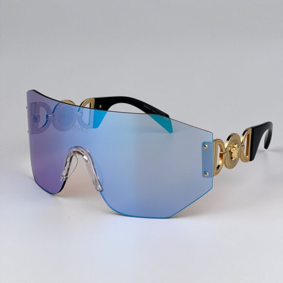 NEW Versace VE2258 1002MA Pink Mirrored Blue Shield Women Sunglasses main image 7